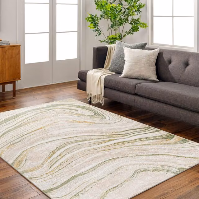 Livabliss San Francisco Modern Geometric Graphic Living and Dining Rug in Multicolour Pink, Grey, Yellow, Blue and Green, W: 160 cm, L: 215 cm – 1