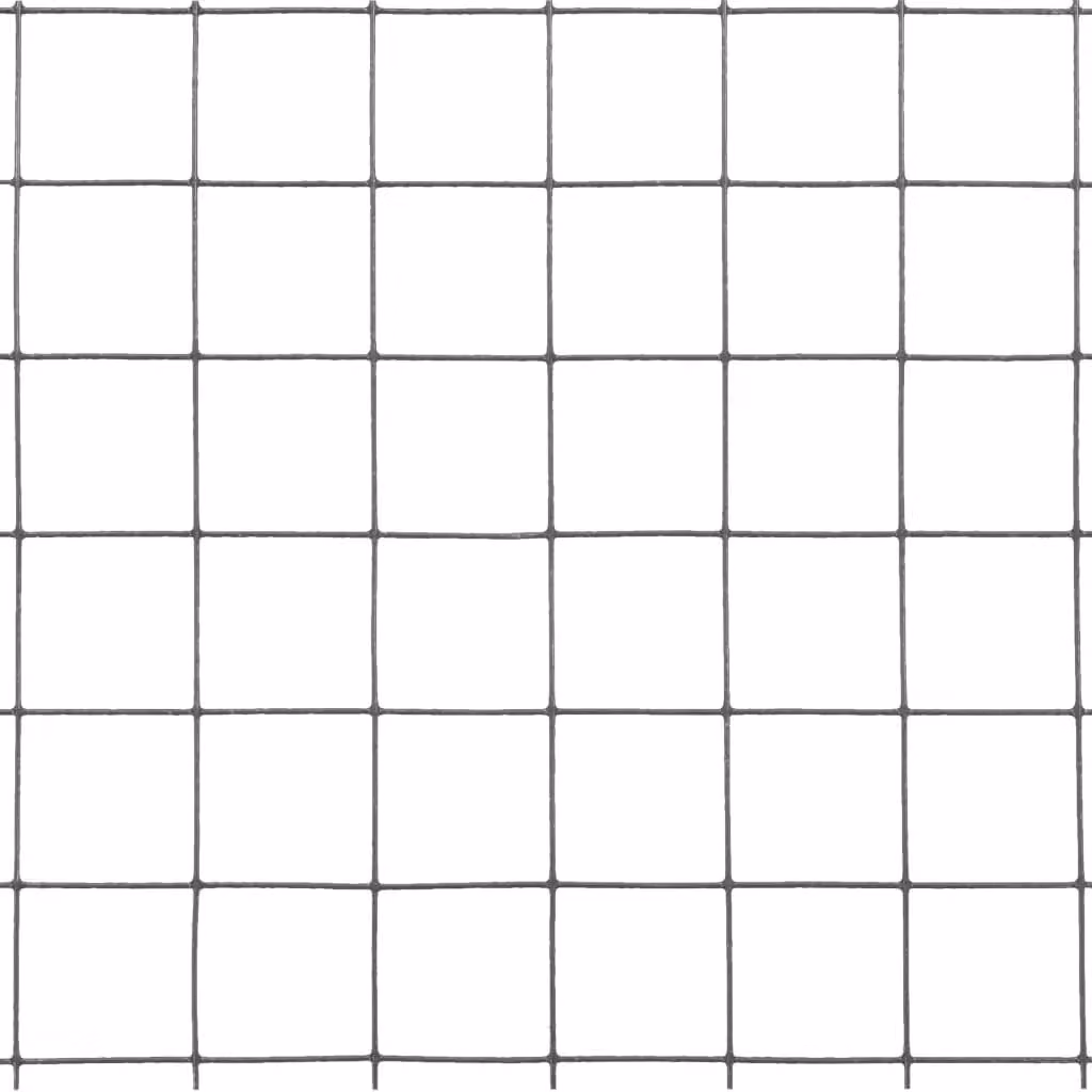 Berkfield Home Grey PVC Coated Steel Chicken Wire Fence, 10 x 0.5 m – 4
