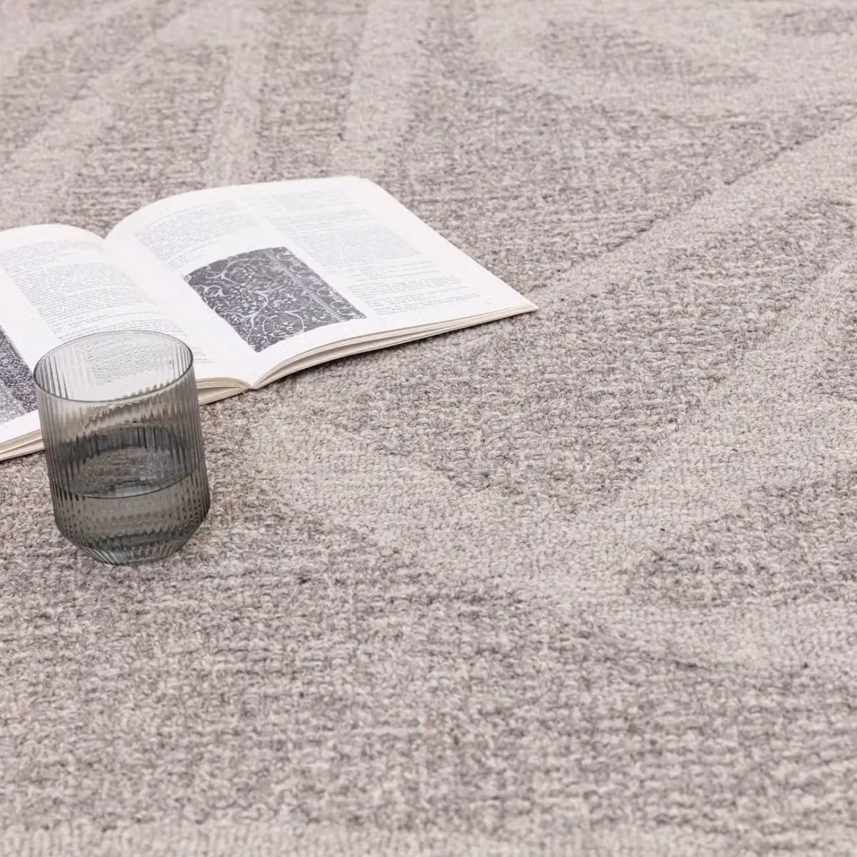 The Rug Shop UK Grey Wool Modern Abstract Easy To Clean Area Rug W: 200 cm, D: 290 cm – 1