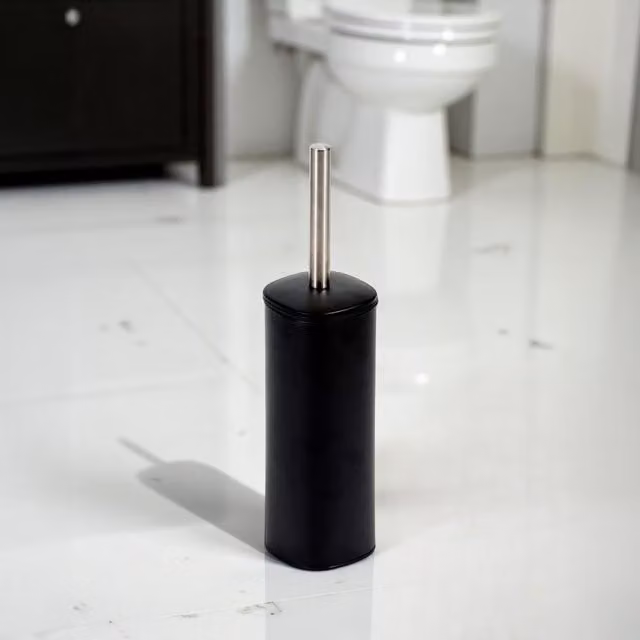 Showerdrape Capri Freestanding Toilet Brush and Holder in Black – 1