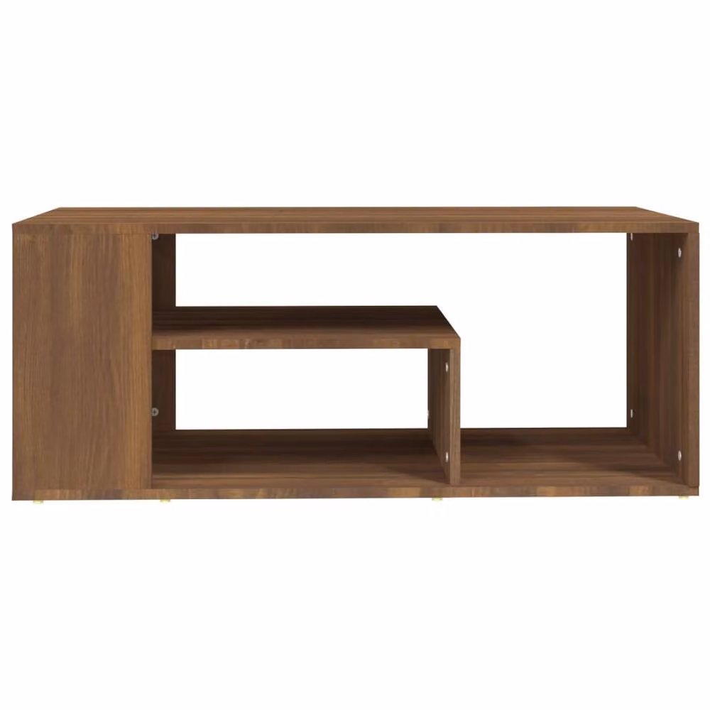 Berkfield Home Modern Rectangular Coffee Table in Brown Oak, W/D/H: 100 x 50 x 40 cm – 3