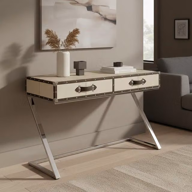 Orsina Luxe Design Mango Wood Console Table in Natural