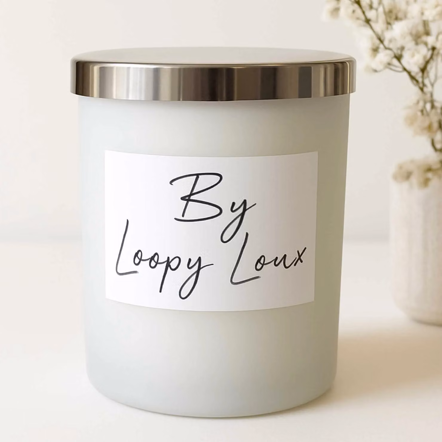 60 SECOND MAKEOVER Spa Day White Candle with Silver Lid, 20cl – 2