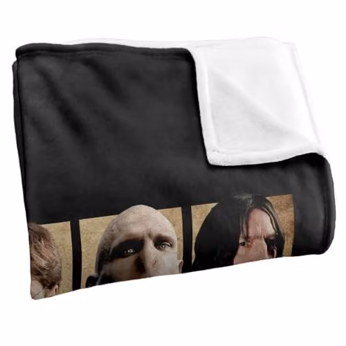 LOGOVISION Harry Potter Heroes and Villains Squares Silky Touch Super Soft Fleece Throw Blanket, Multicolour, W: 91.44 cm, L: 147.32 cm – 2