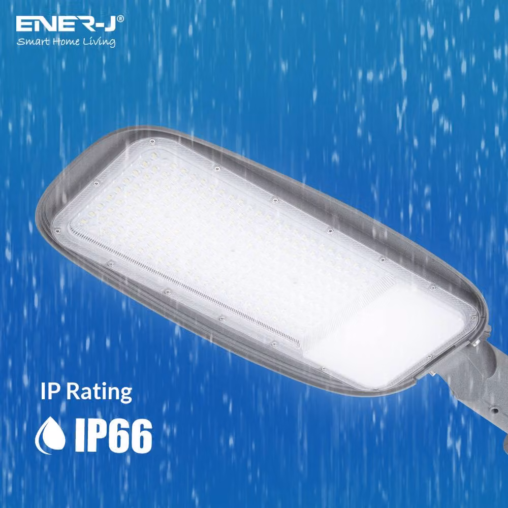 ENER-J 100W LED Streetlight in Grey with IP65 Waterproof Rating and 6000k Cool White Light – 2