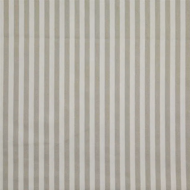 Homescapes Pure Cotton Thin Stripe Fabric, Grey and White, Width: 150 cm