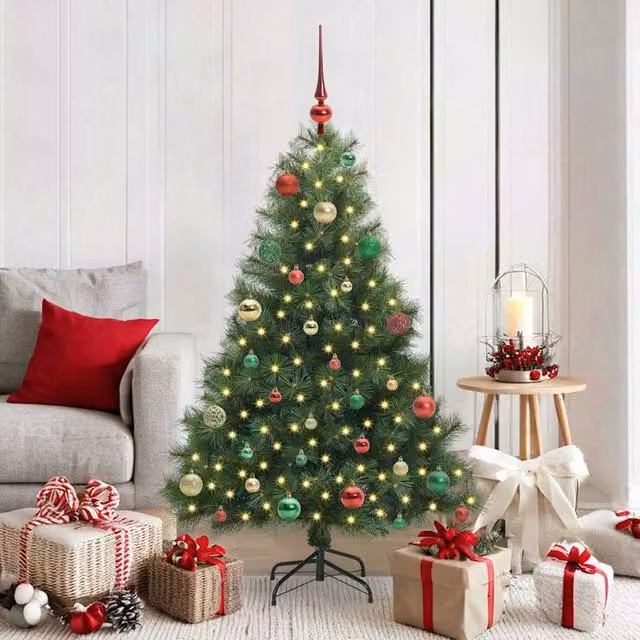 Berkfield Home Artificial Green Christmas Tree with 150 LEDs, Height: 150 cm – 1