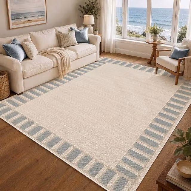 Livabliss Fifth Avenue Deco Border Rug in Blue, W/D: 200 x 275 cm – 1