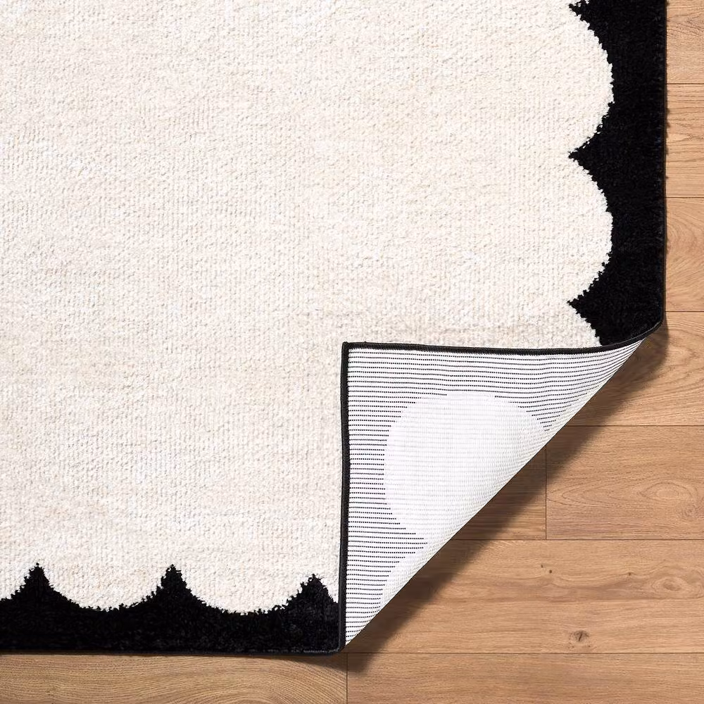 Livabliss Fossay Shag Washable Modern High Pile Living Room Rug in Black and Pink, W/D/H: 200 x 275 cm – 4