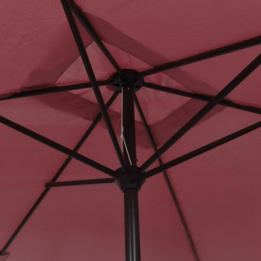 Berkfield Home Outdoor Parasol with Metal Pole, Bordeaux Red, W: 300 cm, D: 200 cm – 3