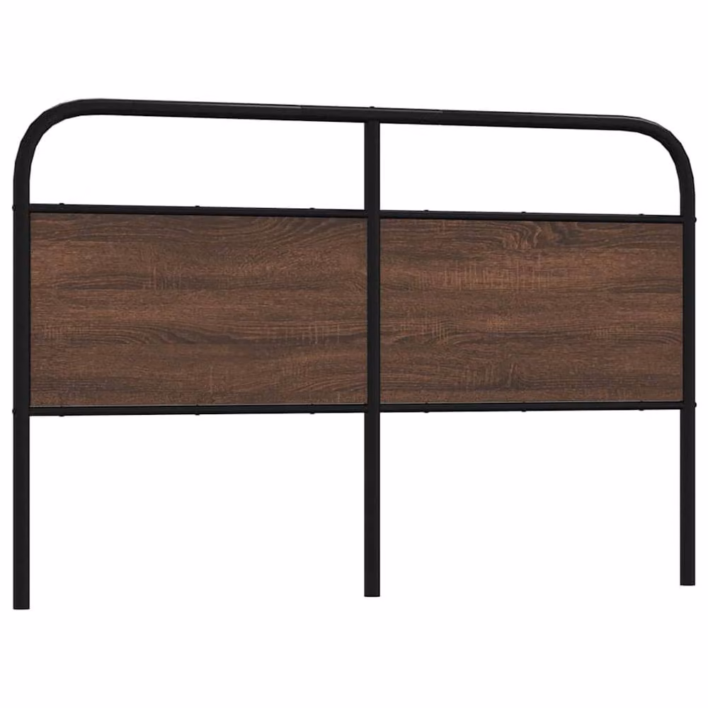 Berkfield Home Industrial Headboard in Brown Oak with Steel and MDF, W: 160 cm, H: 100 cm – 2