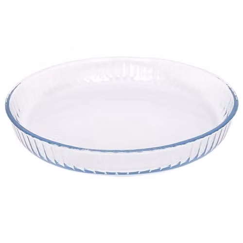Argon Tableware Optical Round Glass Oven Dish, Transparent, W/D: 32 x 32 cm – 1