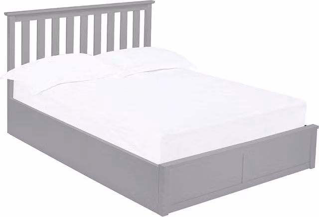 LPD Home Oxford Modern Lift Up Base Bed in Grey, W/D/H: 180 x 200 cm