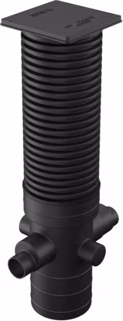 Turtle Enviro Catchpit Chamber Set in Black, Diameter: 300 mm, Height: 2020 mm, for 110 mm and 160 mm Pipes