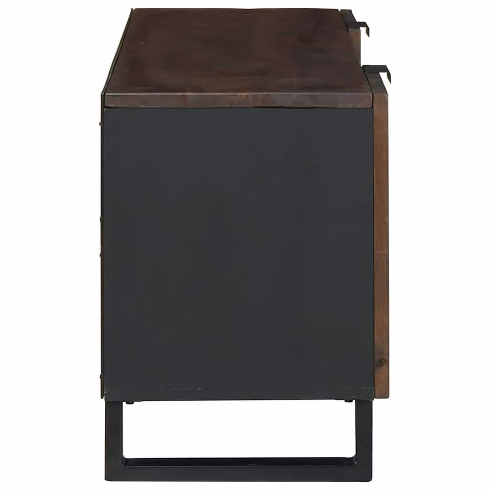 Berkfield Home Brown Solid Mango Wood TV Cabinet, W: 105 cm, D: 33.5 cm, H: 46 cm – 3