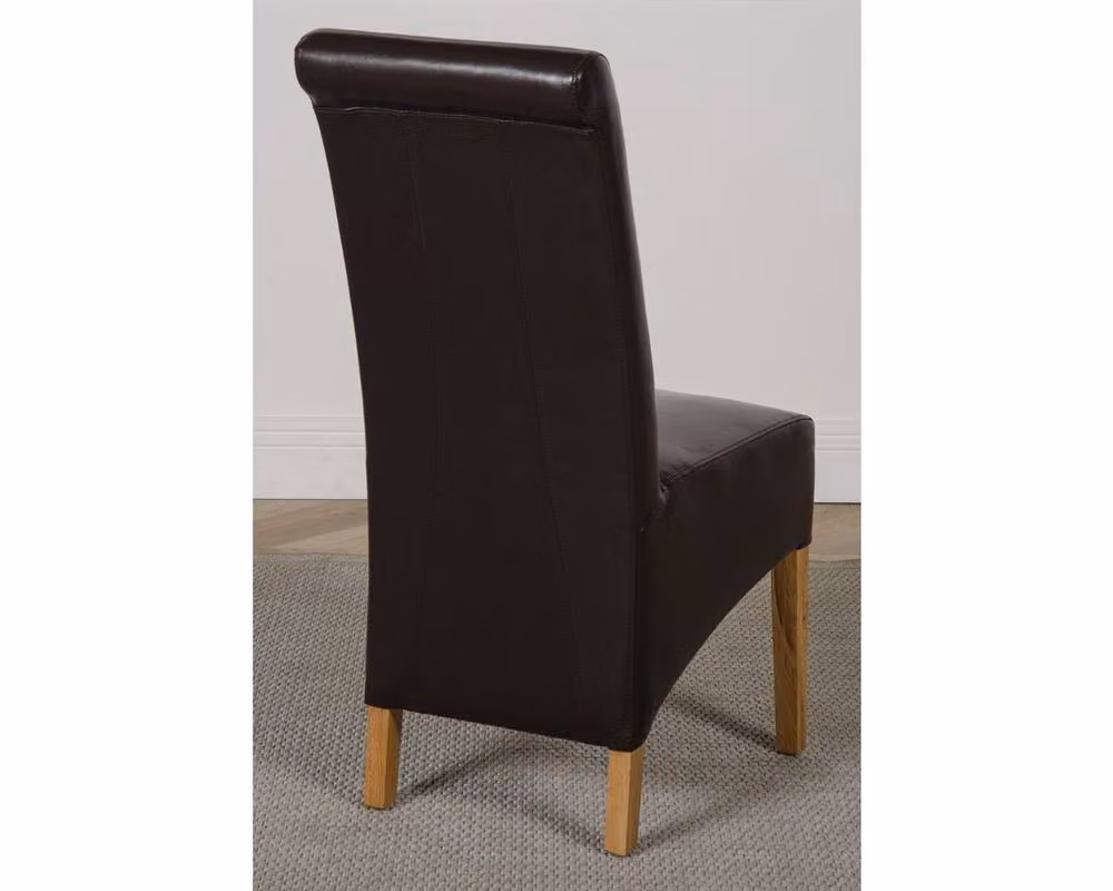 Thats Furniture Richmond Oak Extending Dining Table and 4 Montana Brown Leather Chairs – 3