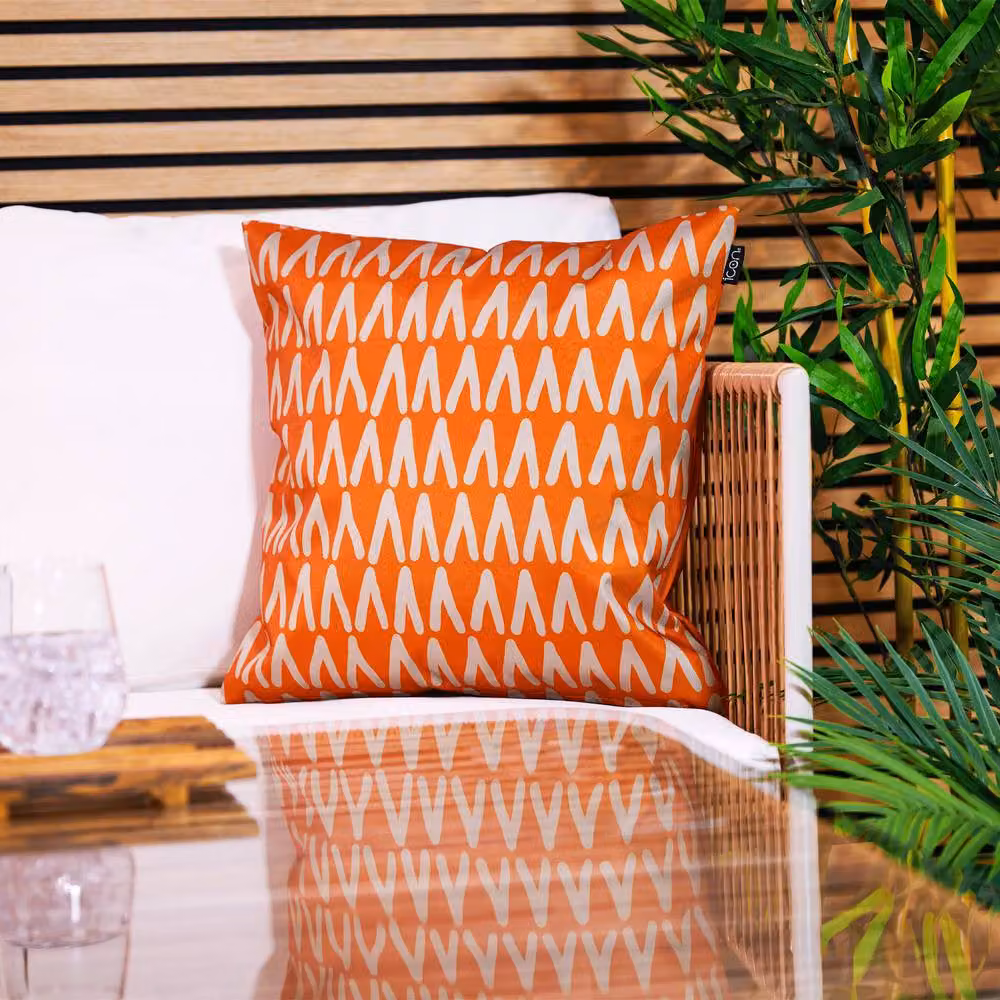 icon Graphic Collection Outdoor Cushions, Set of 4, Orange, W/D/H: 43 x 43 x 43 cm – 2