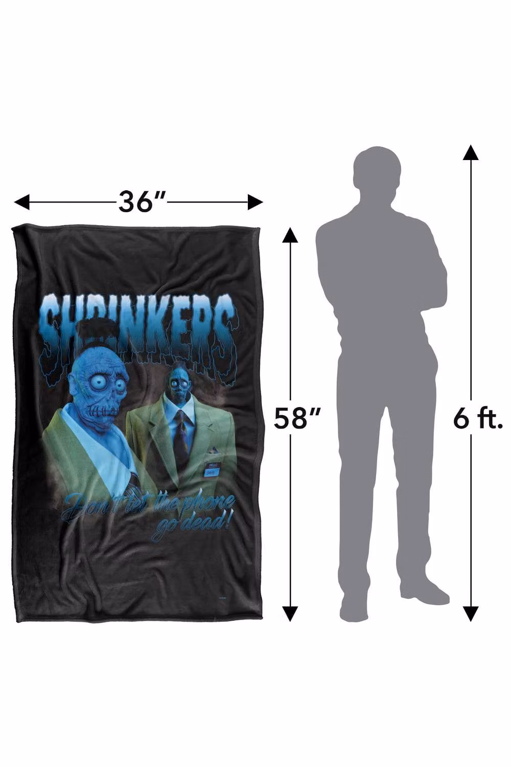 LOGOVISION Beetlejuice 2 (2024) Shrinkers Homage Super Soft Fleece Throw Blanket, Multicolour, W/D/H: 91 x 147 x 1 cm – 7