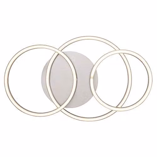 Netlighting Kendy Integrated LED Semi Flush Ceiling Light in Grey with Warm White 3000K