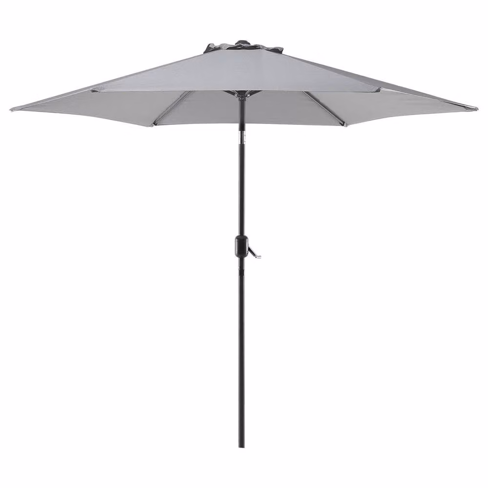 Wyld and Coco Grey Garden Sun Parasol with Aluminium Frame and Polyester Canopy, Diameter: 230 cm – 2