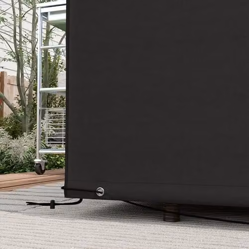 Outsunny Water-Repellent Black Oxford Fabric Garden Sofa Cover, W: 245 cm, D: 165 cm, H: 66 cm – 7