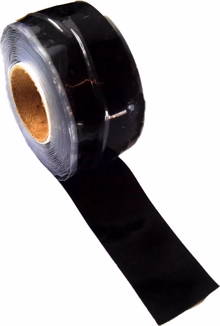 Autobar Non-Adhesive Self-Fusing Waterproof Silicone Sealing Tape, Black, Width: 5.5 cm