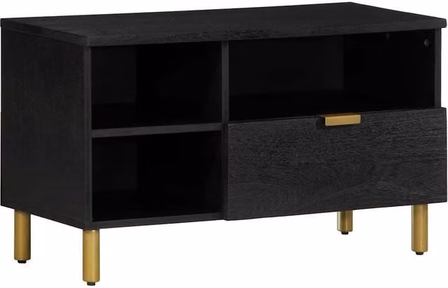 Berkfield Home Industrial TV Cabinet in Black, W/D/H: 80 x 33 x 46 cm – 1