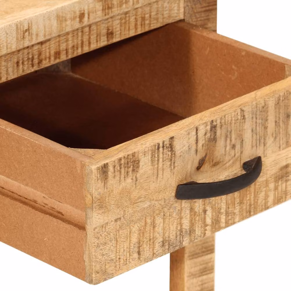 Berkfield Home Bedside Cabinet in Brown Solid Mango Wood, W/D/H: 40 x 40 x 50 cm – 3