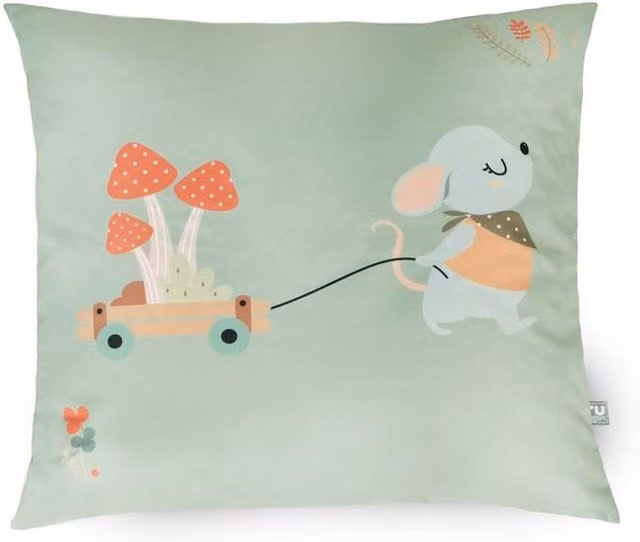 rucomfy Forest Friends Kids Floor Cushion Beanbag in Green and Multicolour with Water Repellent Fabric