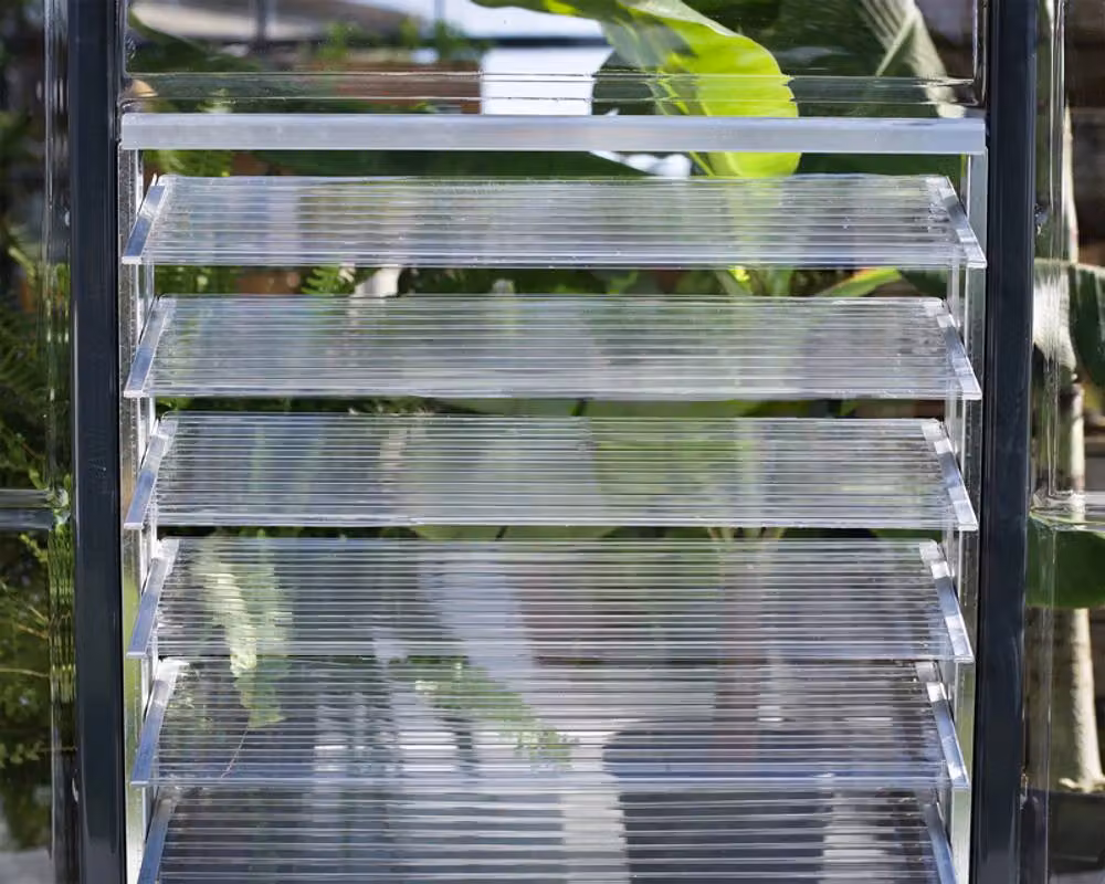 Palram Canopia Greenhouse Accessory Side Louver Window in Silver, W: 62 cm, H: 3.5 cm, L: 74 cm – 4