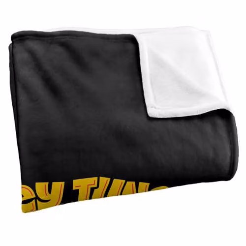 Warner Bros. Looney Tunes That's All Folks Super Soft Silky Touch Fleece Throw Blanket, Multicolour, W/D/H: 91 x 147 cm – 2