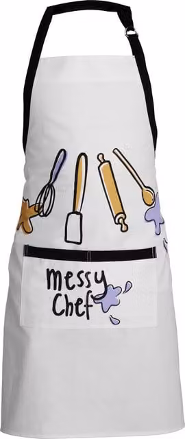 Orsina Doodle Messy Chef Apron in Multicolour and White – 1