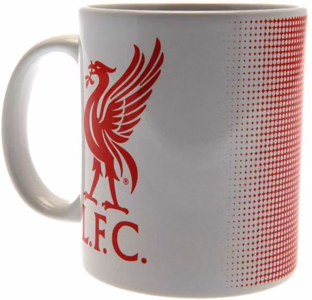 Liverpool FC Ceramic Mug in White and Red
