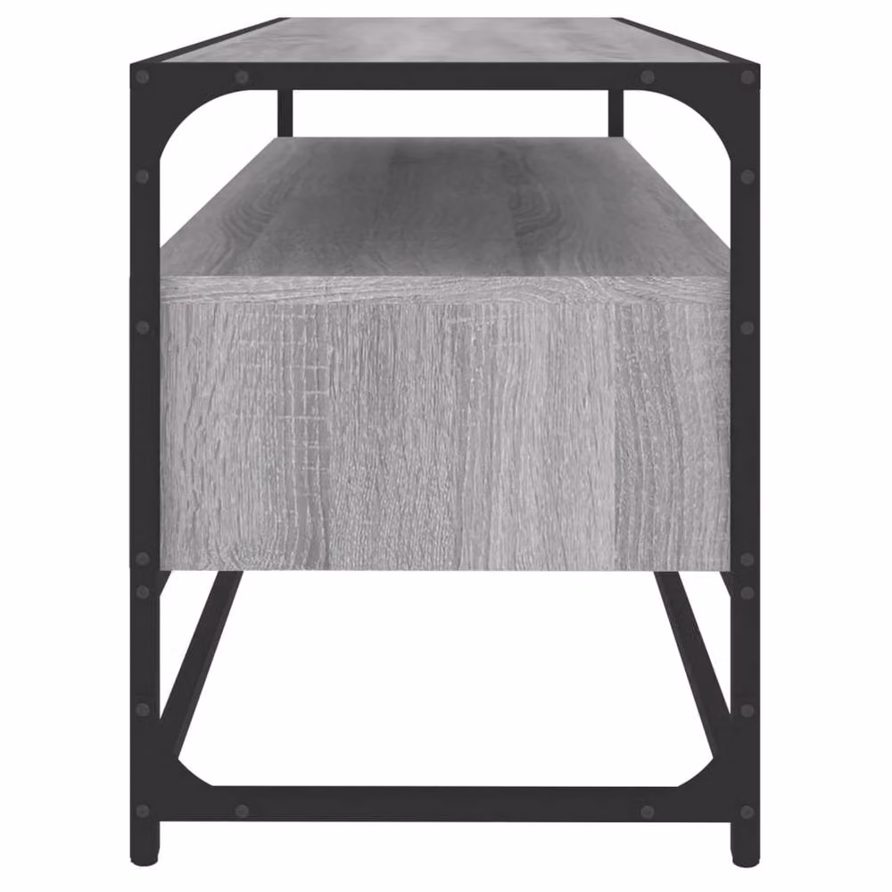 Berkfield Home Grey Sonoma TV Cabinet in Engineered Wood W/D/H: 100 x 35 x 45 cm – 3
