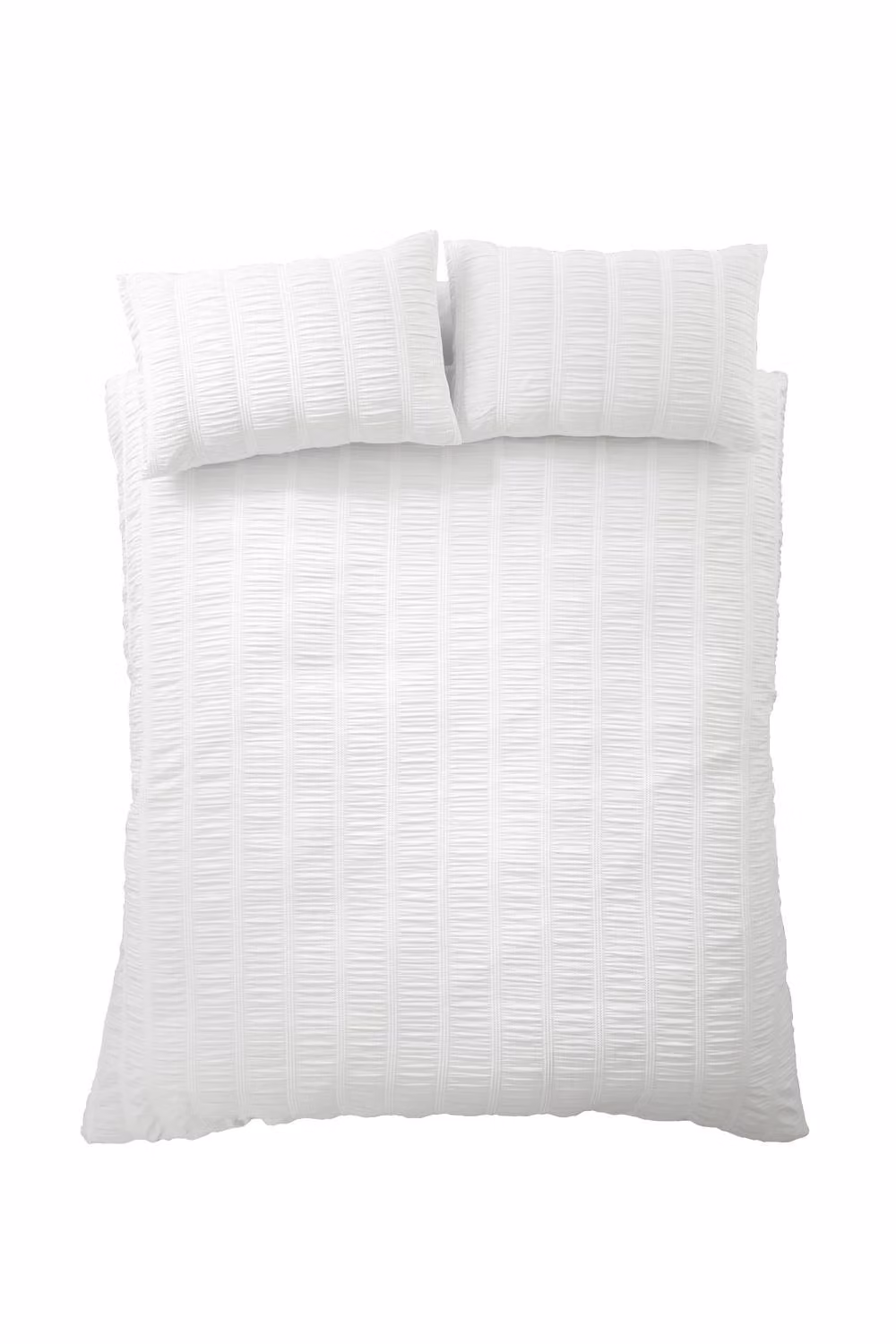 Pineapple Elephant Waffle Seersucker Duvet Cover Set in White, Single (W: 90 cm, H: 200 cm) – 2