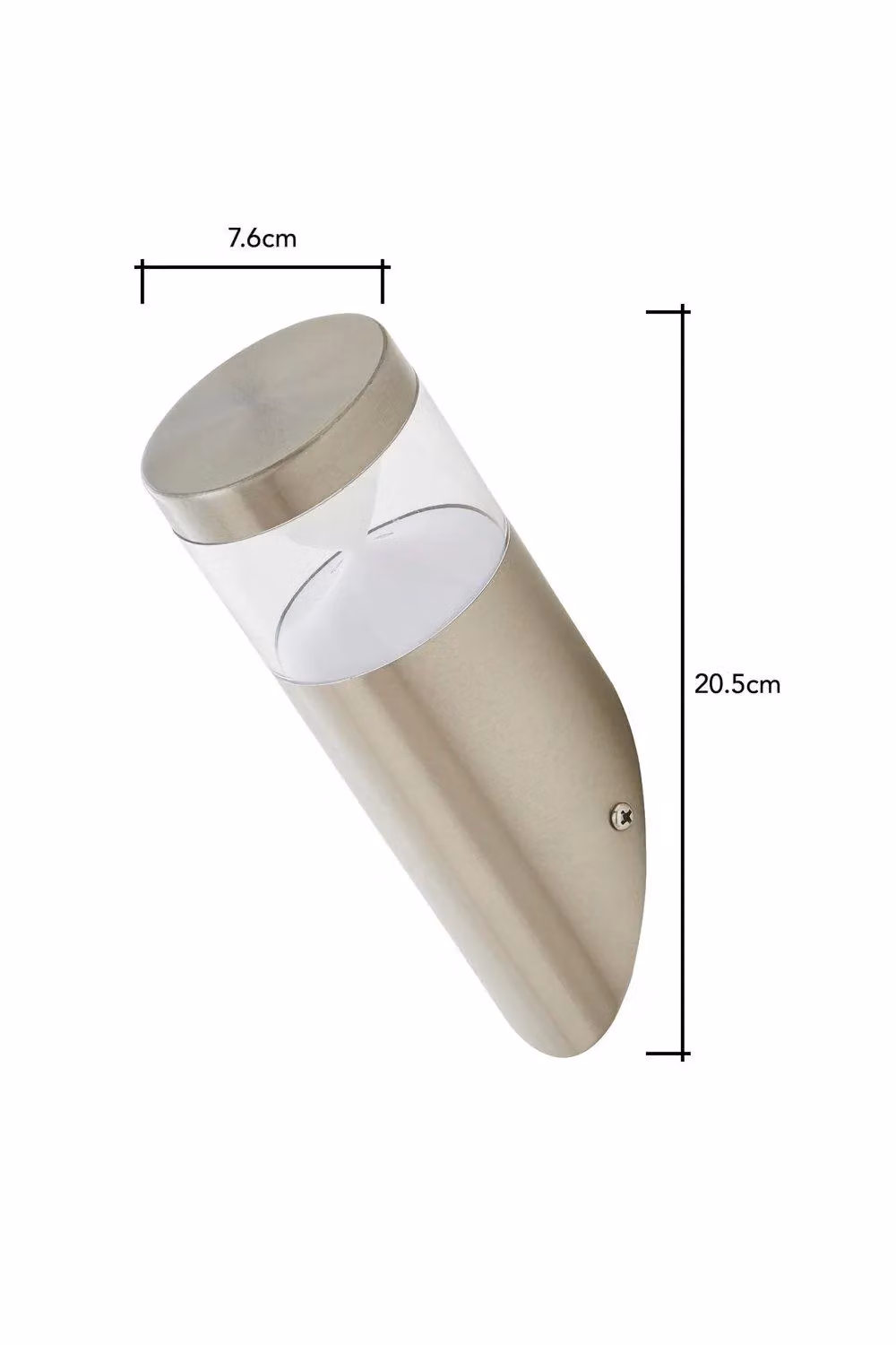 BHS Lighting Asher Modern Stainless Steel Outdoor Wall Light in Silver – 3