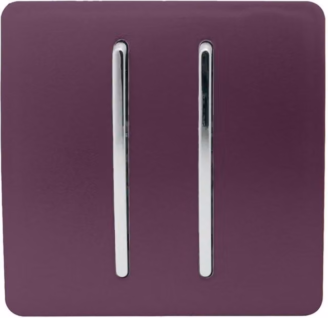 Trendi Minimalist Plastic 1 Gang 1 Way Mains Electrical Wall Light Switch in Purple – 1