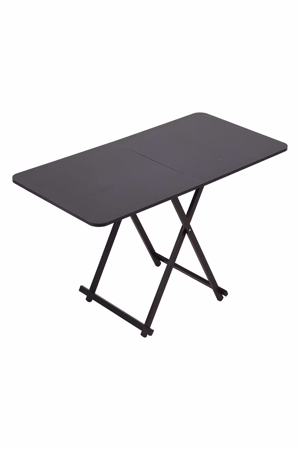 Garden Sanctuary Rectangular Foldable Dining Table in Matt Black Powder Coated Steel and MDF Laminate – 2