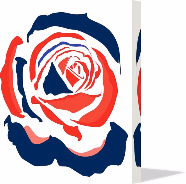 Benjamin Tate Design LTD Rose Part 2 Floral Canvas Print, Red, 114 cm