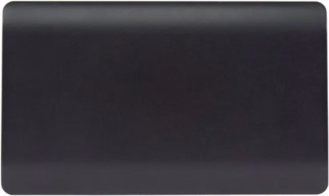 Trendi 2 Gang Modern Glossy Tactile Double Blanking Plate in Black