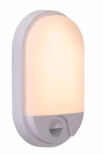 Netlighting Lucide HUPS IR LED Outdoor and Indoor Wall Light, White, with Motion and Dusk Sensors, 3000K Warm White, IP54 – 1