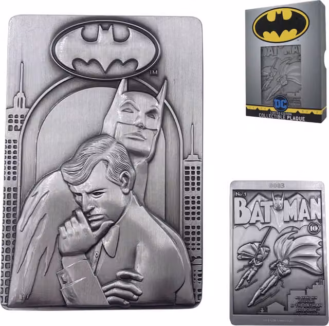 DC Comics Limited Edition Batman Metal Ingot in Multicolour, Yellow and Silver