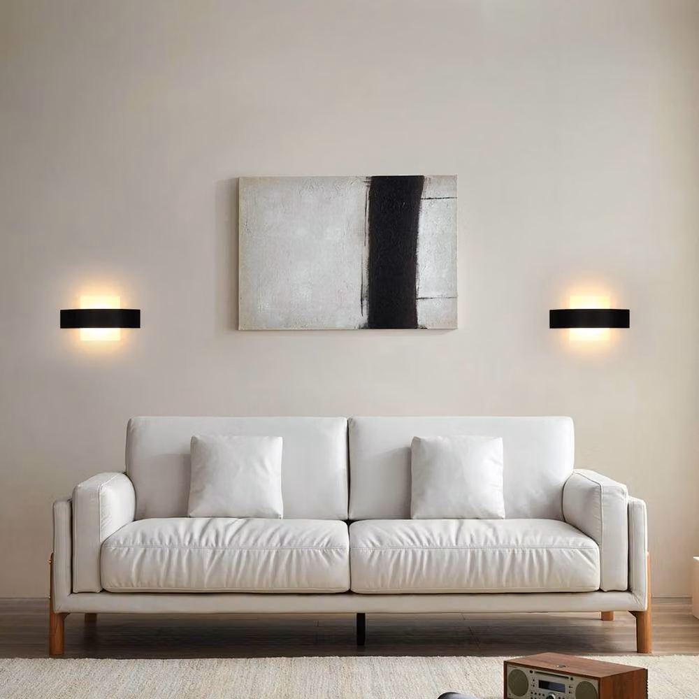 Pheashine Black Modern LED Wall Light, 12W, 4500K, Up and Down Lighting, 32 cm – 5
