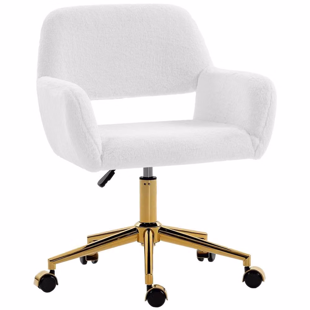 STILVORA Beige Bouclé Swivel Task Chair for Home Office – 2