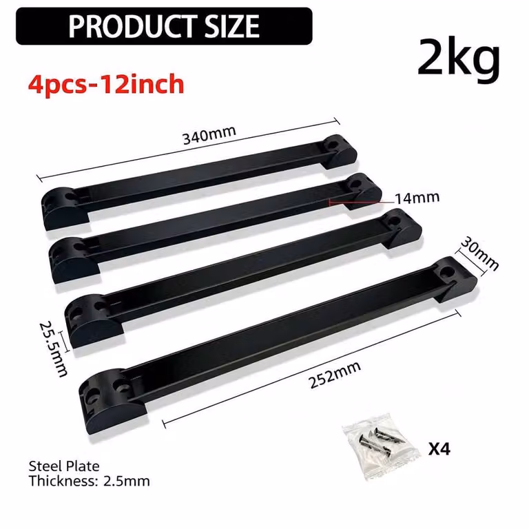 FLAVORA Magnetic Wall Mounted Tool Holder Storage Rack in Black, W: 52 cm, H: 1000 cm