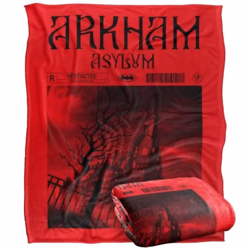 LOGOVISION Batman Arkham Asylum Silky Touch Super Soft Fleece Throw Blanket, Multicolour, W: 127 cm x L: 152.4 cm