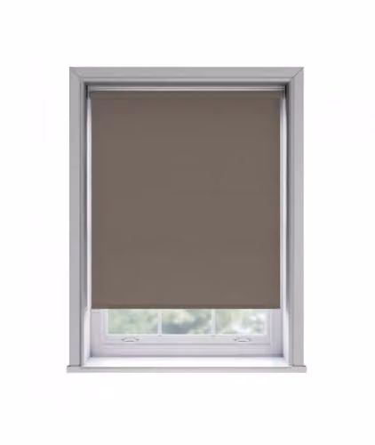 New Edge Blinds Chocolate Brown Thermal Blackout Roller Blind, W: 160 cm, H: 170 cm