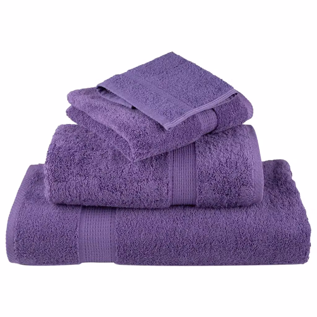 Berkfield Home SOLUND Premium Cotton Sauna Towels, Purple, 10 Pack, W: 80 cm, L: 200 cm, 600 gsm – 4