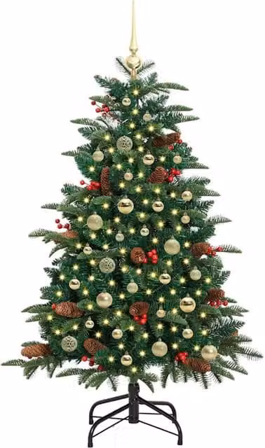 Berkfield Home Elegant Green Artificial Christmas Tree with 150 LEDs and Stand – 1