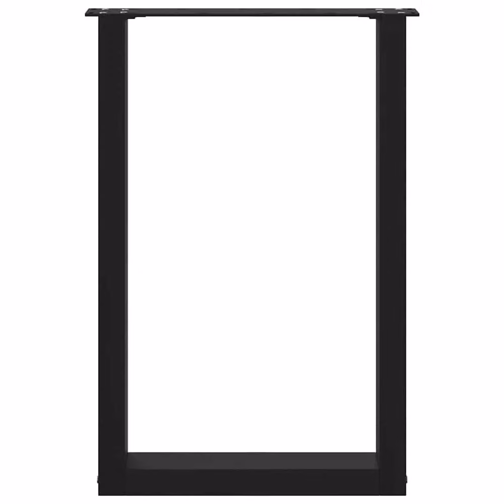 Berkfield Home U-Shaped Steel Coffee Table Legs, Black, W/D/H: 50 x 50 x 72.5 cm, 2 Pieces – 4